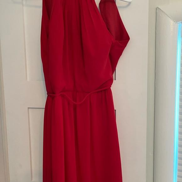 Beautiful Open-Back Raspberry Wine Bridesmaids Dress (Peek-Back) - Picture 2 of 3